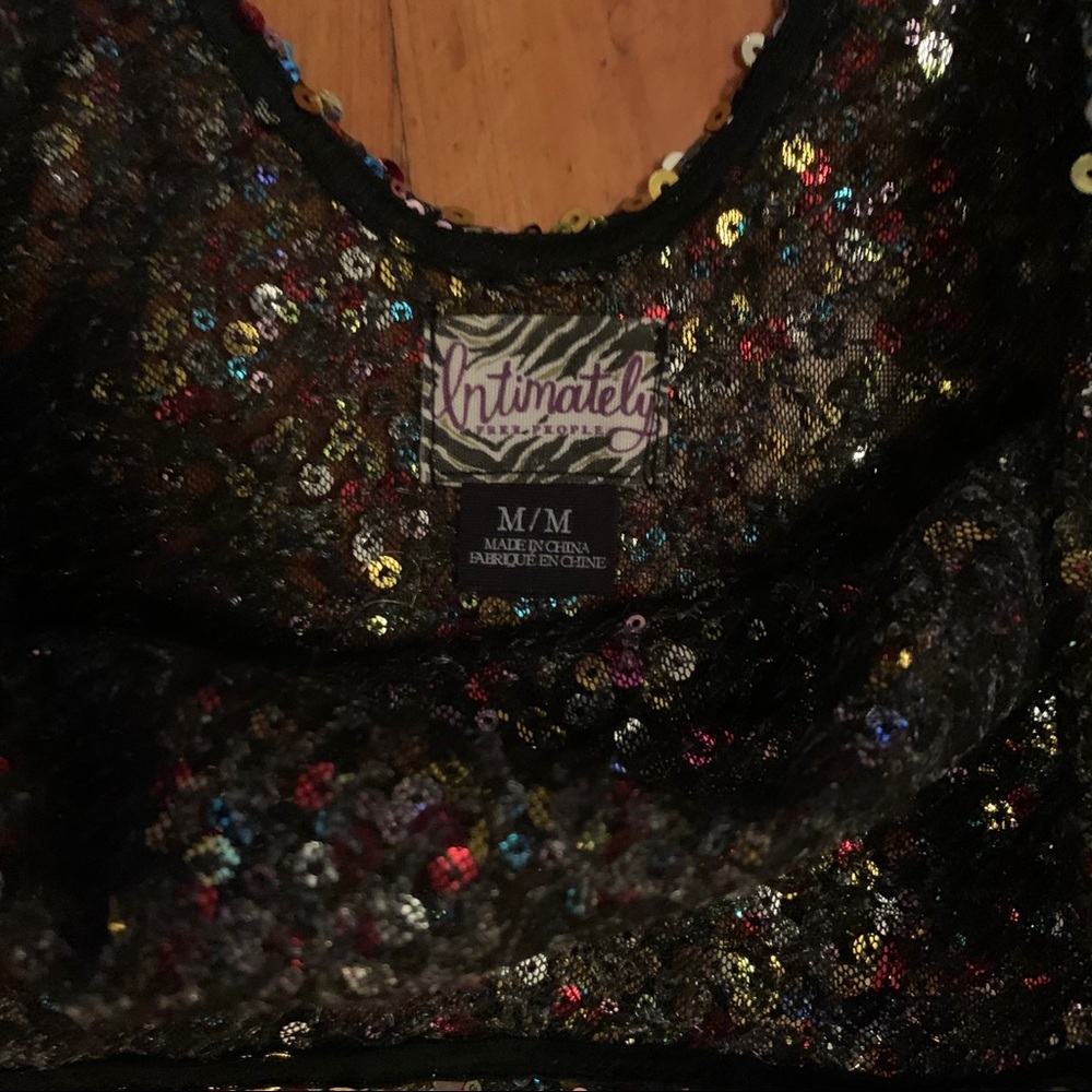 Free People Sequin Mini Dress with Multicolor Sparkle - Picture 4 of 5